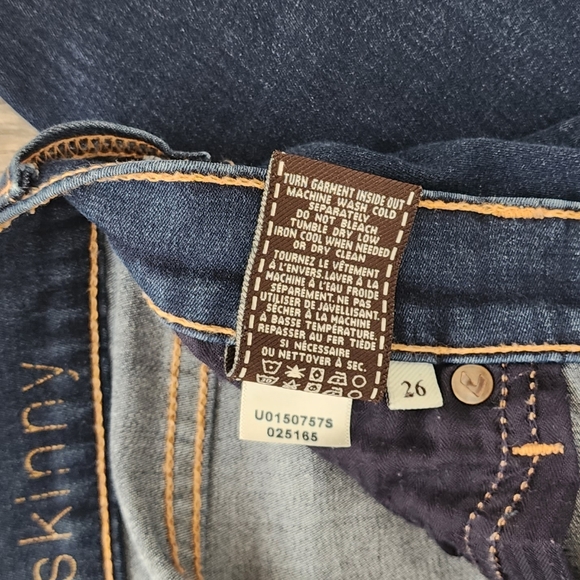 7 for all Mankind The Skinny Jeans in Twilight Color 26 size - Picture 8 of 8